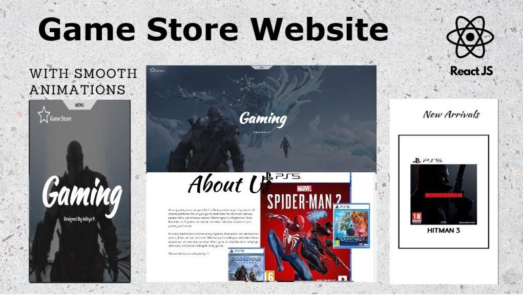 Game Store Website in ReactJs