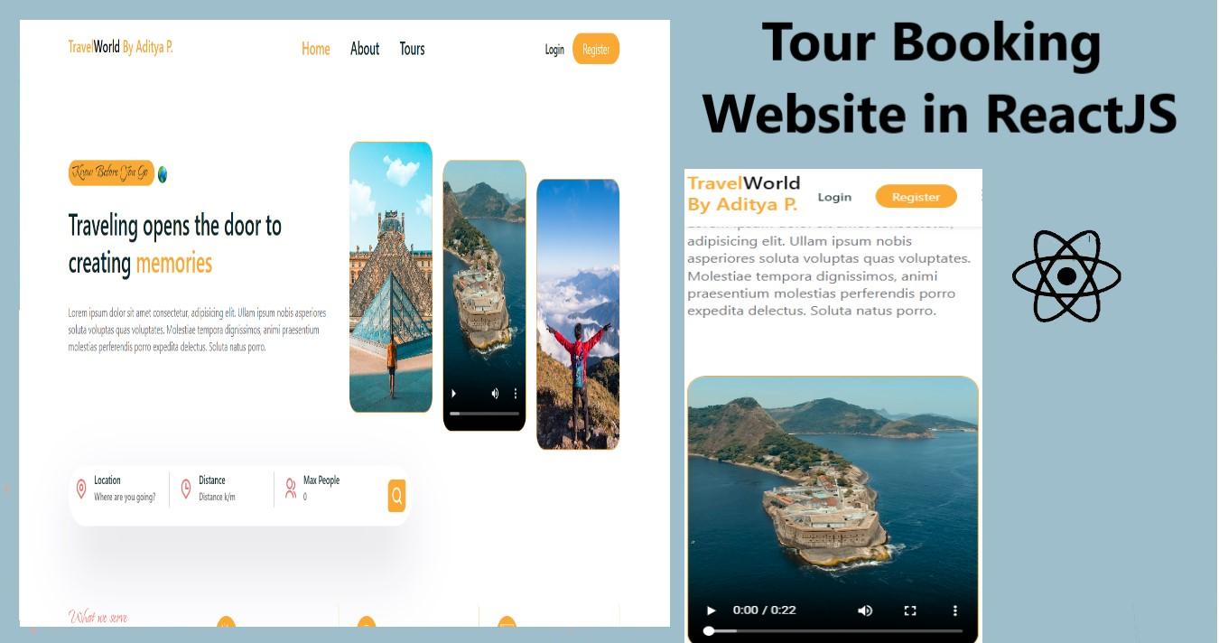 Tour Booking Website in ReactJs